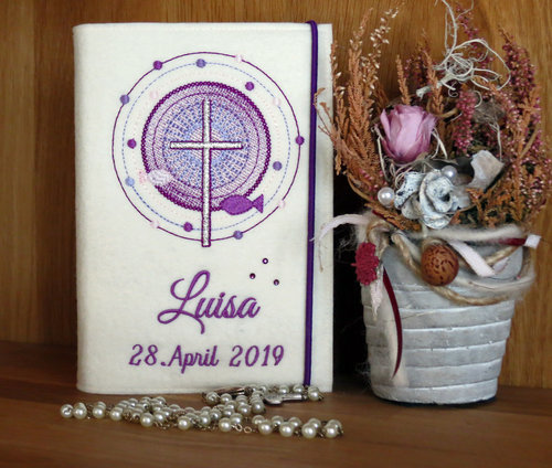 Gotteslob Einband * Strahlenkreuz * Modell Luisa * Glitzer