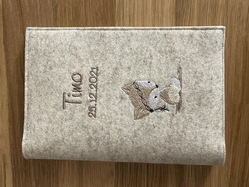U-Hefthülle ♥♥ Wollfilz ♥ Fuchs Boho ♥