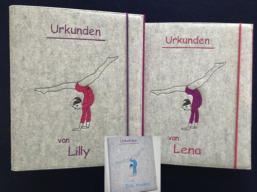 Urkundenmappe ♥♥ Turnerin ♥ Wollfilz ♥♥