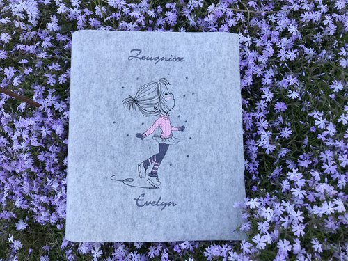 Zeugnismappe ♥♥ ♥♥ Modell Evelyn Eiskunstlauf