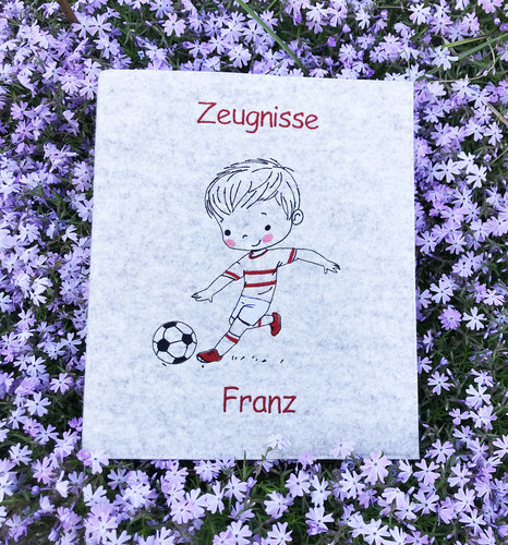 Zeugnismappe ♥♥ ♥♥ Modell Franz / Niclas ♥♥ Fussball