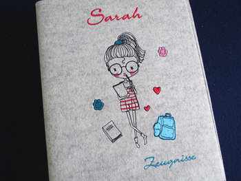 Zeugnismappe ♥♥ ♥♥ Modell Sarah
